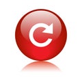 Reload icon web button red Royalty Free Stock Photo