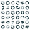 Reload icons isolated on white background vector set, loop arrow