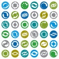 Reload icons vector set, loop arrows