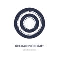 reload pie chart icon on white background. Simple element illustration from UI concept