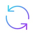 Reload pixel perfect gradient linear ui icon Royalty Free Stock Photo
