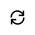 Reload refresh icon for simple flat style ui design