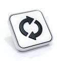 Reload Refresh UI Icon 3D Isolated on White Background
