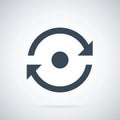 Reload vector icon. Arrow pictogram refresh rotation loop sign