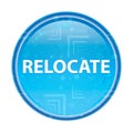 Relocate floral blue round button