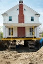 Relocated House on Supports Royalty Free Stock Photo