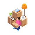 Relocation Isometric Icon