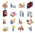 Relocation Service Icons Set