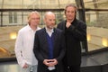 Rem band during the photosession ,Mike Mills, Michael Stipe, Peter Buck Royalty Free Stock Photo