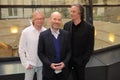 Rem band during the photosession ,Mike Mills, Michael Stipe, Peter Buck Royalty Free Stock Photo