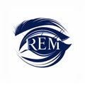 REM Sleep Cycle Abstract Eye Logo Royalty Free Stock Photo