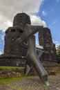 Remains of Ludendorff Bridge in Remagen Royalty Free Stock Photo