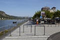 Remagen - Promenade beneath the river Rhine Royalty Free Stock Photo