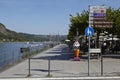 Remagen - Promenade beneath the river Rhine Royalty Free Stock Photo