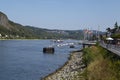 Remagen - Promenade beneath the river Rhine Royalty Free Stock Photo