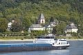 Remagen - River Rhine with ship Royalty Free Stock Photo