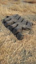 Remainder of an old rubber tire 2