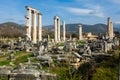 Ruins of ancient Temple of Aphrodite in Aphrodisias, Caria, Turkey Royalty Free Stock Photo