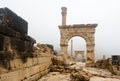 Remained honorific arched gate and Corinthian column in Sagalassos Royalty Free Stock Photo