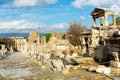 Remained main street of Curetes in Ephesus, Turkey