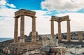 Remaining columns of the Temple of Athena Lindia Royalty Free Stock Photo