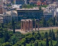 Remaining Corinthian style columns of Olympic Zeus ancient temple in Athens Greece Royalty Free Stock Photo