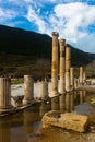 Remaining elements of State Agora columns in Ephesus, Turkey Royalty Free Stock Photo