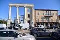 The remaining facade columns of the new Seraya building in Tel Aviv Yafo Israel Royalty Free Stock Photo