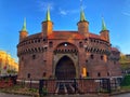 The only remaining Old Gate of the Krakow Old Town in Poland Royalty Free Stock Photo