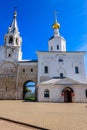 Remaining part of the Prince`s palace of Andrey Bogolyubsky Ã¢â¬â the so-called Staircase Tower and Church of the Nativity Royalty Free Stock Photo