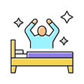 remaining passively awake color icon vector illustration