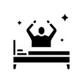 remaining passively awake glyph icon vector illustration