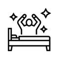 remaining passively awake line icon vector illustration