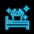 remaining passively awake neon glow icon illustration