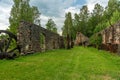 Remaining walls of an old metal industry in Sweden