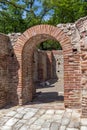 Remainings of wall and pool in The ancient Thermal Baths of Diocletianopolis, town of Hisarya, Bulgaria