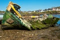 Remains of an abandoned boat at hooe lake