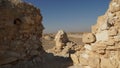 Remains of Abandoned Nabateans city Nitzana at Negev desert