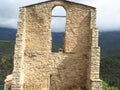 Remains of the administrative building of the castle of the baronia de oisme, camarasa, lerida, spain, europe