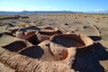 Remains of Aldea de Tulor, the ancient settlement in Antofagasta region, Chile