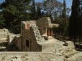 Remains of Ancient Archaeological Site of Knossos, Heraklion, Crete Island Royalty Free Stock Photo