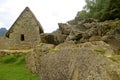 The Remains of Ancient Building in Machu Picchu Inca Citadel, UNESCO World Heritage Site in Cusco Region, Peru Royalty Free Stock Photo