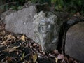 Remains of ancient carved stone statue found on Roman ruins in northern England