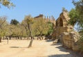 Remains of the ancient greek city of Akragas in Agrigento