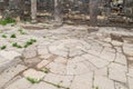 Remains of an ancient synagogue in the ruins of ancient Jewish settlement Umm el Kanatir - Mother Arches on the Golan Heights