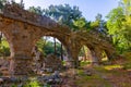Remains of aquaeduct in ancient Lycian city Faselis Royalty Free Stock Photo