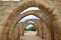 Remains of the archs in ancient city of Caesarea, Israel