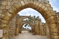 Remains of the archs in ancient city of Caesarea, Israel