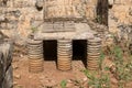 Remains of the baths. The ruins of the Umayyad city of Anjar. Beqaa Valley, Lebanon