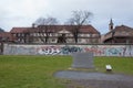 Remains of the berlin wall monument